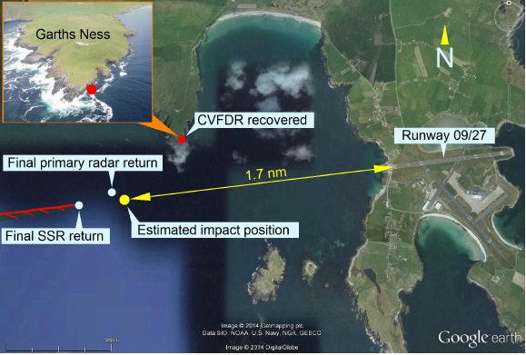 Impact Location (Credit: AAIB)
