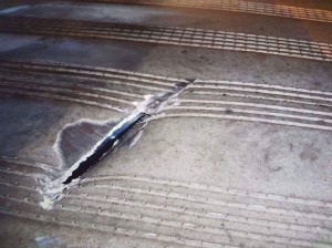 Damaged Deck of the Total West Franklin (Credit: Unknown via Energy Voice)