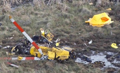 Wreckage of PHI Sikorsky S-76C++ N748P (Credit: NTSB)