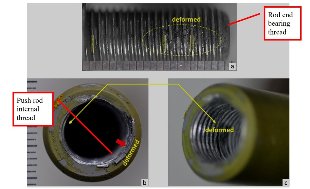 Thread Deformation Found on Heavilift Sikorsky S-76C+ PK-FUP (Credit KNKT/NTSC)