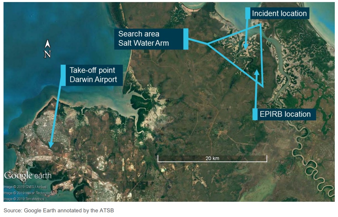 Search Area (Credit: ATSB)