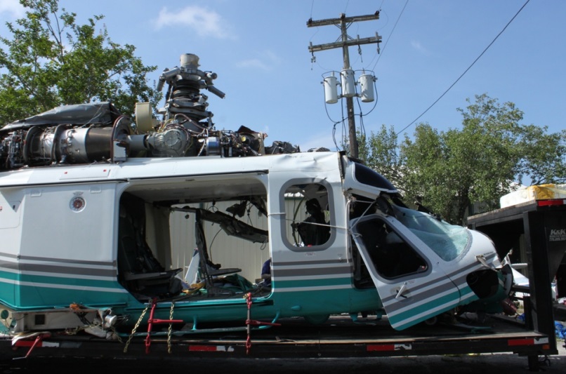 Fuselage Right Side AW139 N32CC (Credit: NTSB)