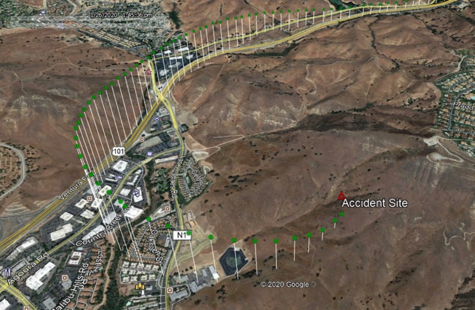 n72ex s76 accident flight path